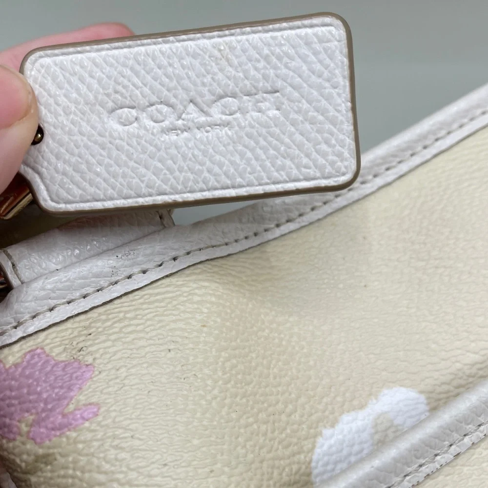 Coach Beige Floral Crossbody Bag